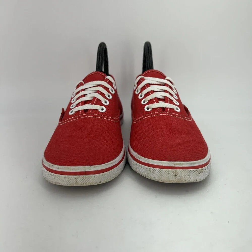 Vans Shoes Mens Size 5.5 Red Canvas Low Top Skateboarding Sneakers Lace Up